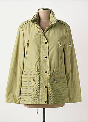 Coupe-vent poignets pressionnés a capuche vert ANANKE femme