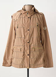 Coupe-vent poches a capuche marron ANANKE femme