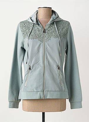Veste casual col rond vert ANANKE femme