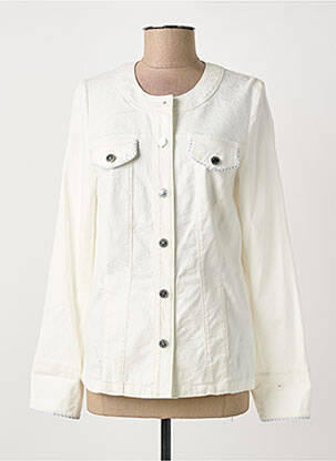 Veste casual col rond beige MERI & ESCA femme