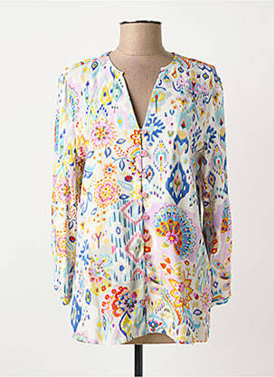 Chemisier coupe cintrée manches longues blanc TINTA femme