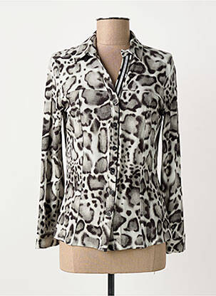 Chemisier coupe cintrée manches longues gris TINTA femme