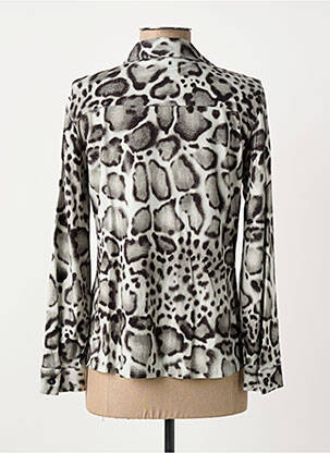 Chemisier coupe cintrée manches longues gris TINTA femme