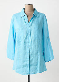 Chemisier coupe cintrée manches longues bleu BARBARA LEBEK femme