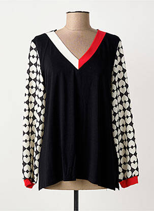 Top tissage jersey manches longues noir AN II VITO femme