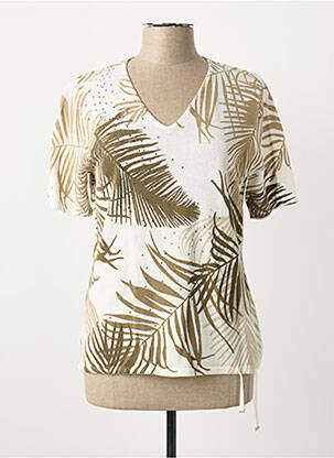 Top stretch manches courtes beige RABE femme