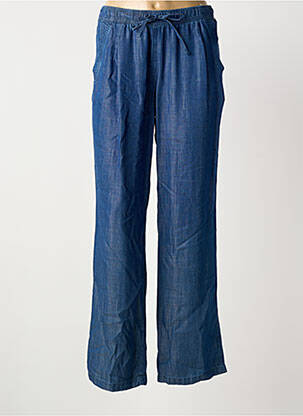 Pantalon droit taille élastique taille normale bleu BARBARA LEBEK femme