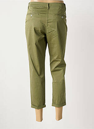 Pantalon chino fermeture zippée sous rabat boutonné taille normale vert LCDN femme