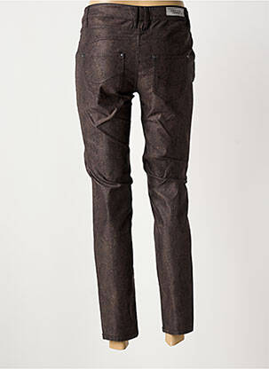 Pantalon 7/8 stretch taille normale marron ANNA MONTANA femme