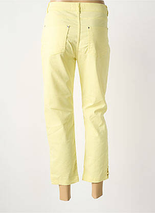 Pantalon 7/8 stretch taille normale jaune DOLCEZZA femme