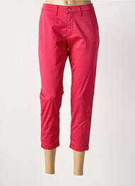 Pantacourt stretch taille normale rose LCDN femme
