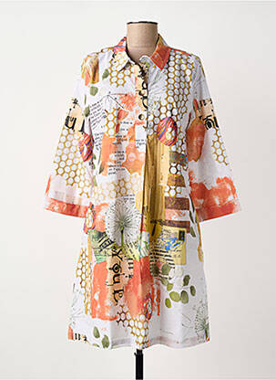 Robe mi-longue blanc DOLCEZZA femme