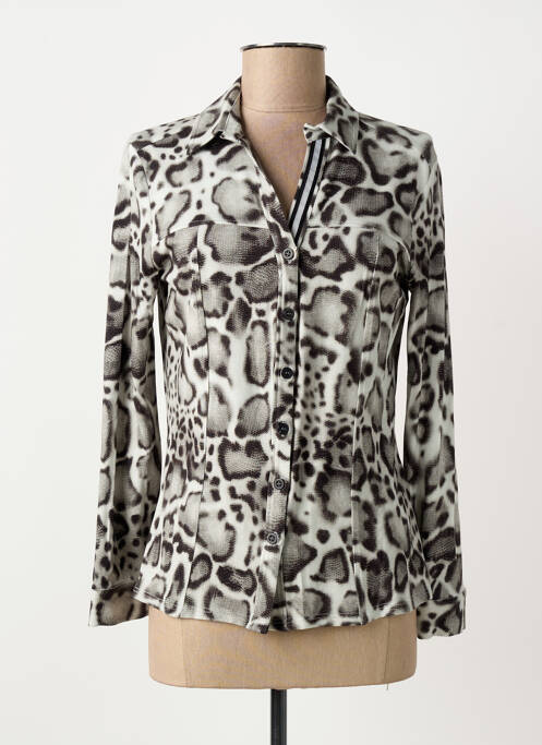 Chemisier coupe cintrée manches longues gris TINTA femme