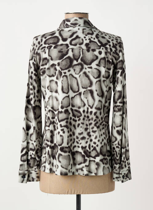 Chemisier coupe cintrée manches longues gris TINTA femme