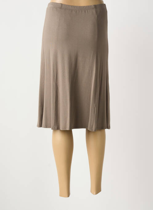 Jupe mi-longue gris BARBARA LEBEK femme