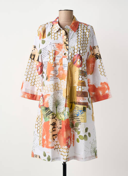 Robe mi-longue blanc DOLCEZZA femme