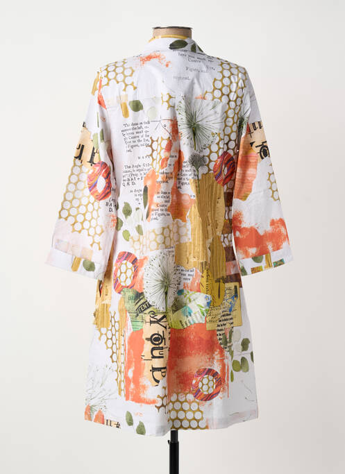 Robe mi-longue blanc DOLCEZZA femme