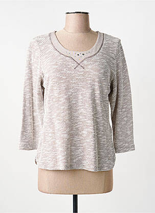 Top stretch manches 3/4 gris RABE femme