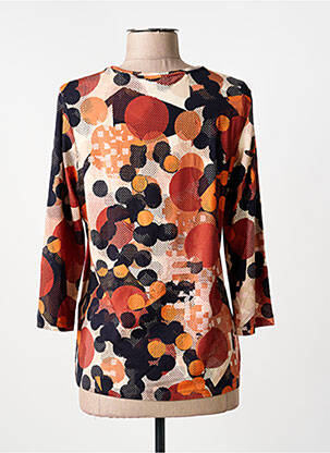 T-shirt manches 3/4 manches 3/4 orange BARBARA LEBEK femme