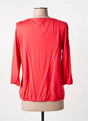 Blouse col rond manches 3/4 rouge FRANK WALDER femme