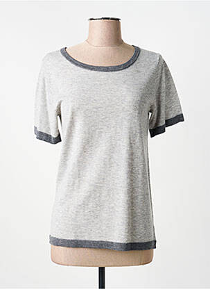 Top stretch manches courtes gris ANANKE femme