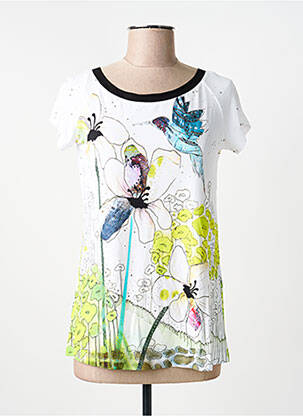 T-shirt stretch manches courtes blanc DOLCEZZA femme