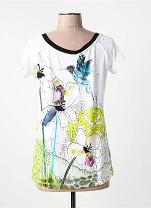 T-shirt stretch manches courtes blanc DOLCEZZA femme