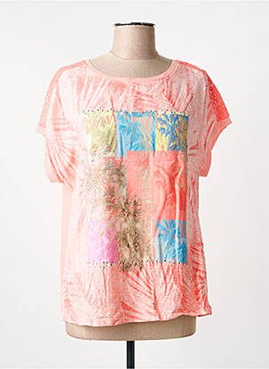 T-shirt imprimé fantaisie manches courtes rose THOMAS RABE femme