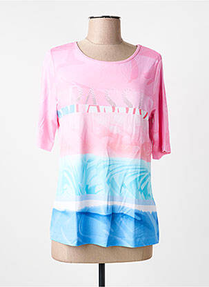 T-shirt stretch manches courtes rose RABE femme