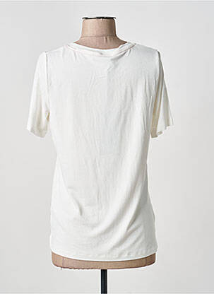 T-shirt sérigraphie avec strass manches courtes beige TUZZI femme