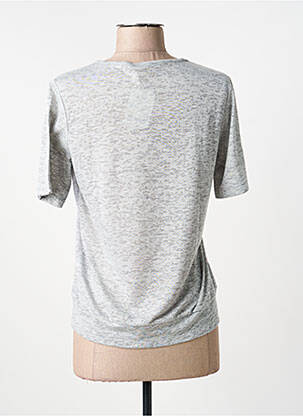 T-shirt sérigraphie manches courtes gris FRANK WALDER femme