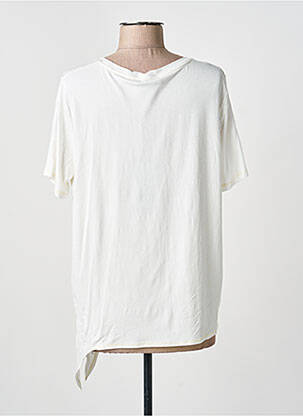 T-shirt sérigraphie avec strass manches courtes beige TUZZI femme