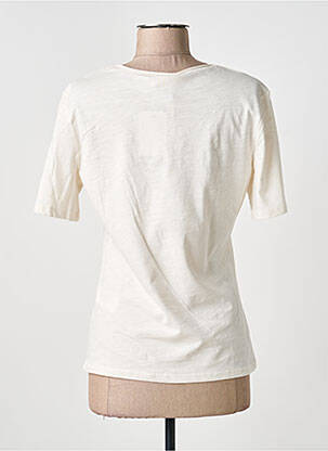 T-shirt sérigraphie manches courtes beige BARBARA LEBEK femme