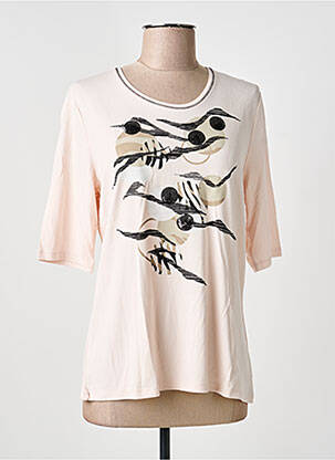 T-shirt stretch manches courtes rose BARBARA LEBEK femme