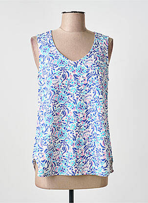 Top imprimé fantaisie sans manche bleu ESPRIT DE LA MER femme