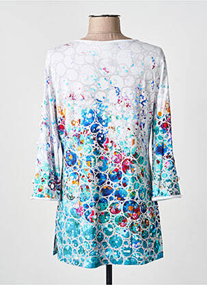 T-shirt manches 3/4 manches 3/4 bleu DOLCEZZA femme