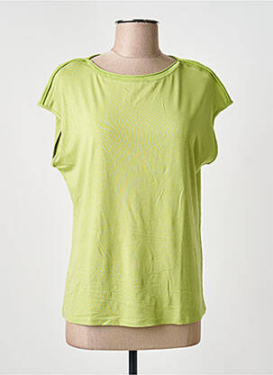 T-shirt stretch manches courtes vert BARBARA LEBEK femme