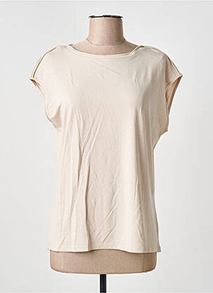 T-shirt stretch manches courtes beige BARBARA LEBEK femme