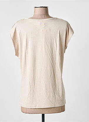 T-shirt stretch manches courtes beige BARBARA LEBEK femme