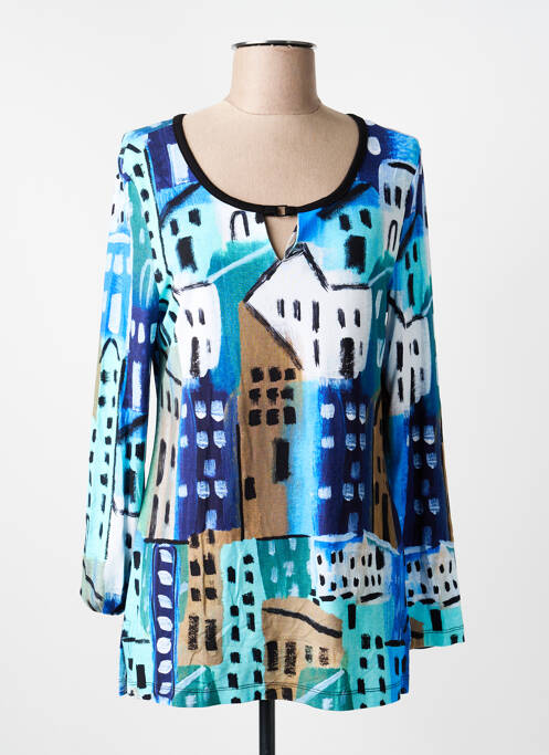 T-shirt manches longues manches longues bleu DOLCEZZA femme