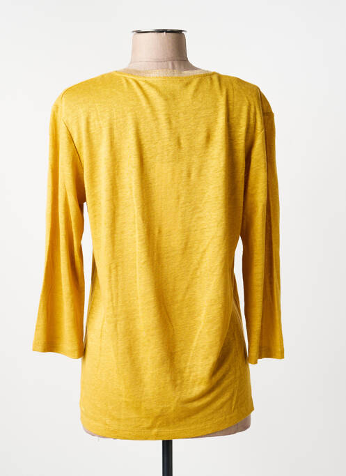 T-shirt col v manches 3/4 jaune ANANKE femme