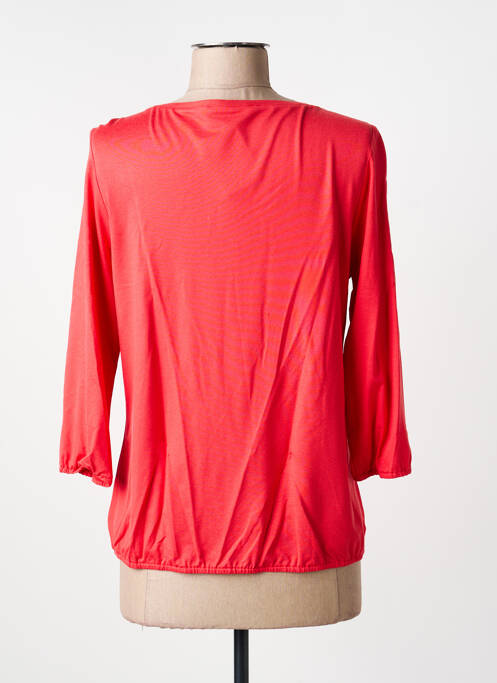 Blouse col rond manches 3/4 rouge FRANK WALDER femme