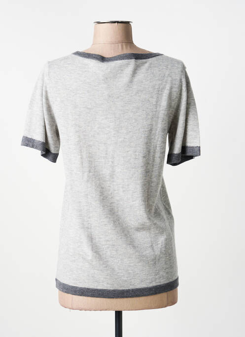 Top stretch manches courtes gris ANANKE femme