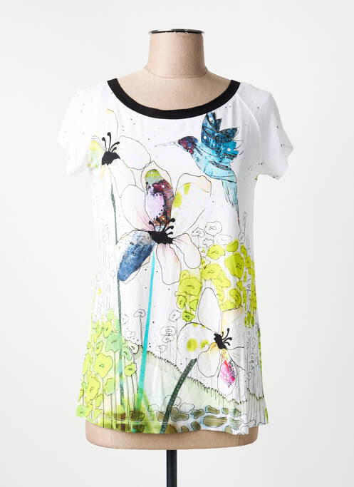 T-shirt stretch manches courtes blanc DOLCEZZA femme