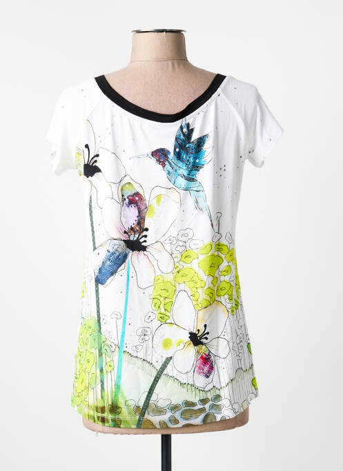 T-shirt stretch manches courtes blanc DOLCEZZA femme