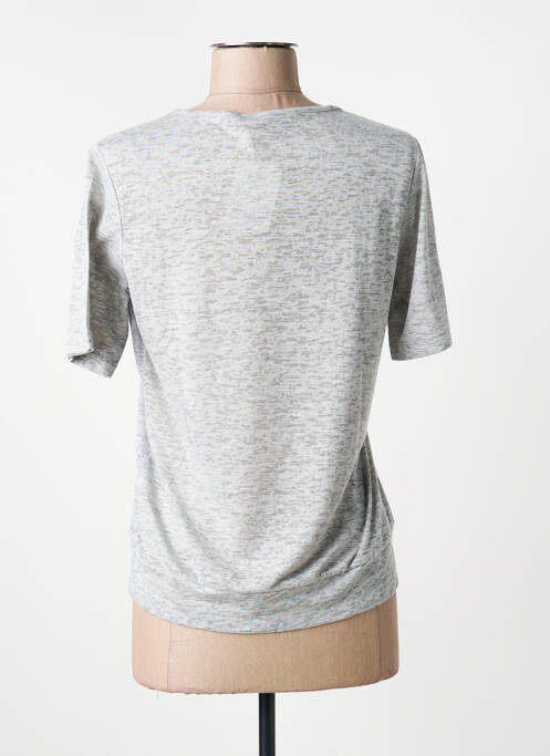 T-shirt sérigraphie manches courtes gris FRANK WALDER femme