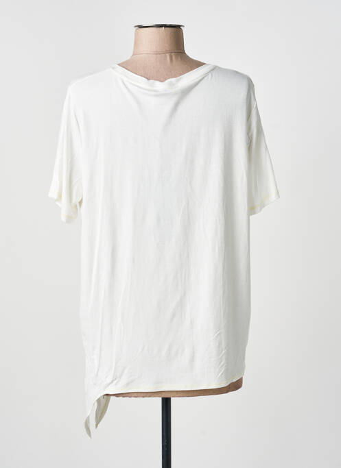 T-shirt sérigraphie avec strass manches courtes beige TUZZI femme