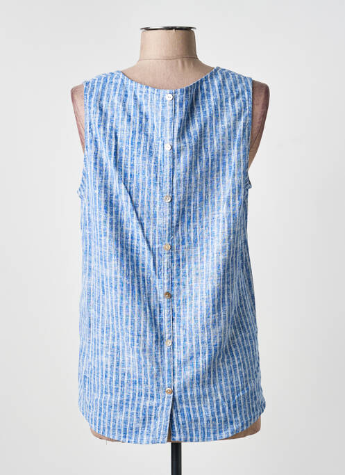 Top col v sans manche bleu ESPRIT DE LA MER femme