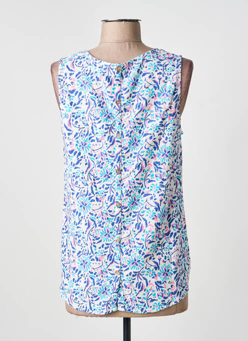 Top imprimé fantaisie sans manche bleu ESPRIT DE LA MER femme