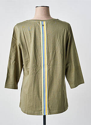 T-shirt manches 3/4 manches 3/4 vert SHEEGO femme